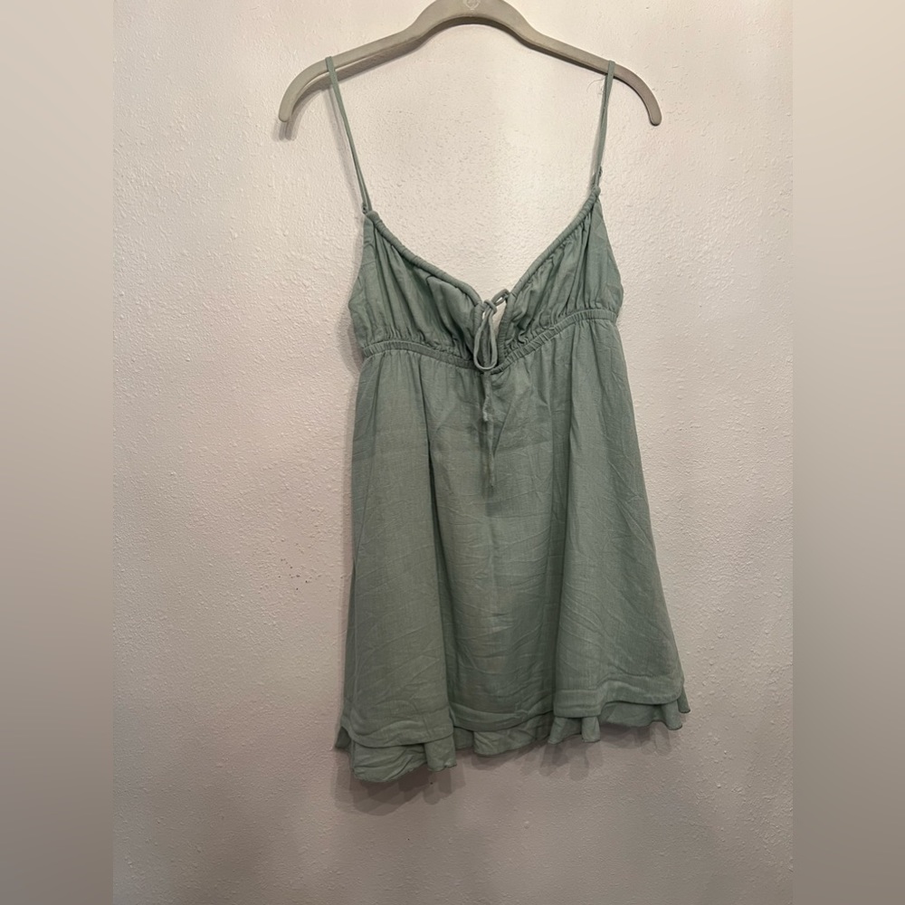 PRINCESS POLLY EMPRESS OF LOVE MINI DRESS SAGE